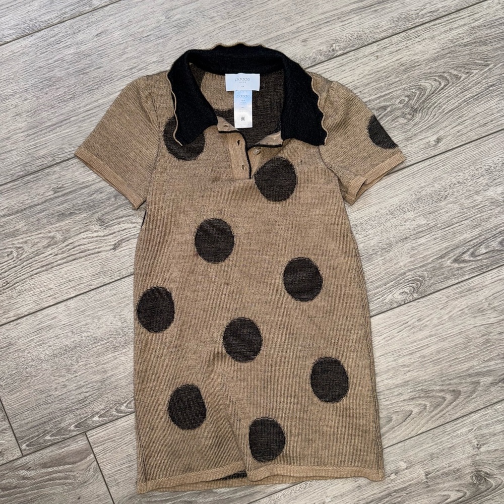 Brown and Black Polka Dot Kids Dress